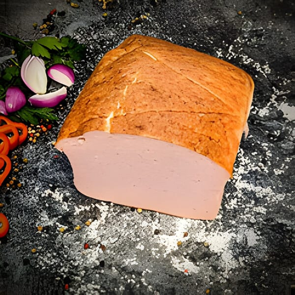Leberkäs rot fein gebacken 1/2 Stück – frisch vom Metzger