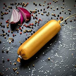 Streichwurst im Golddarm ca. 180g/Stück – Detailansicht